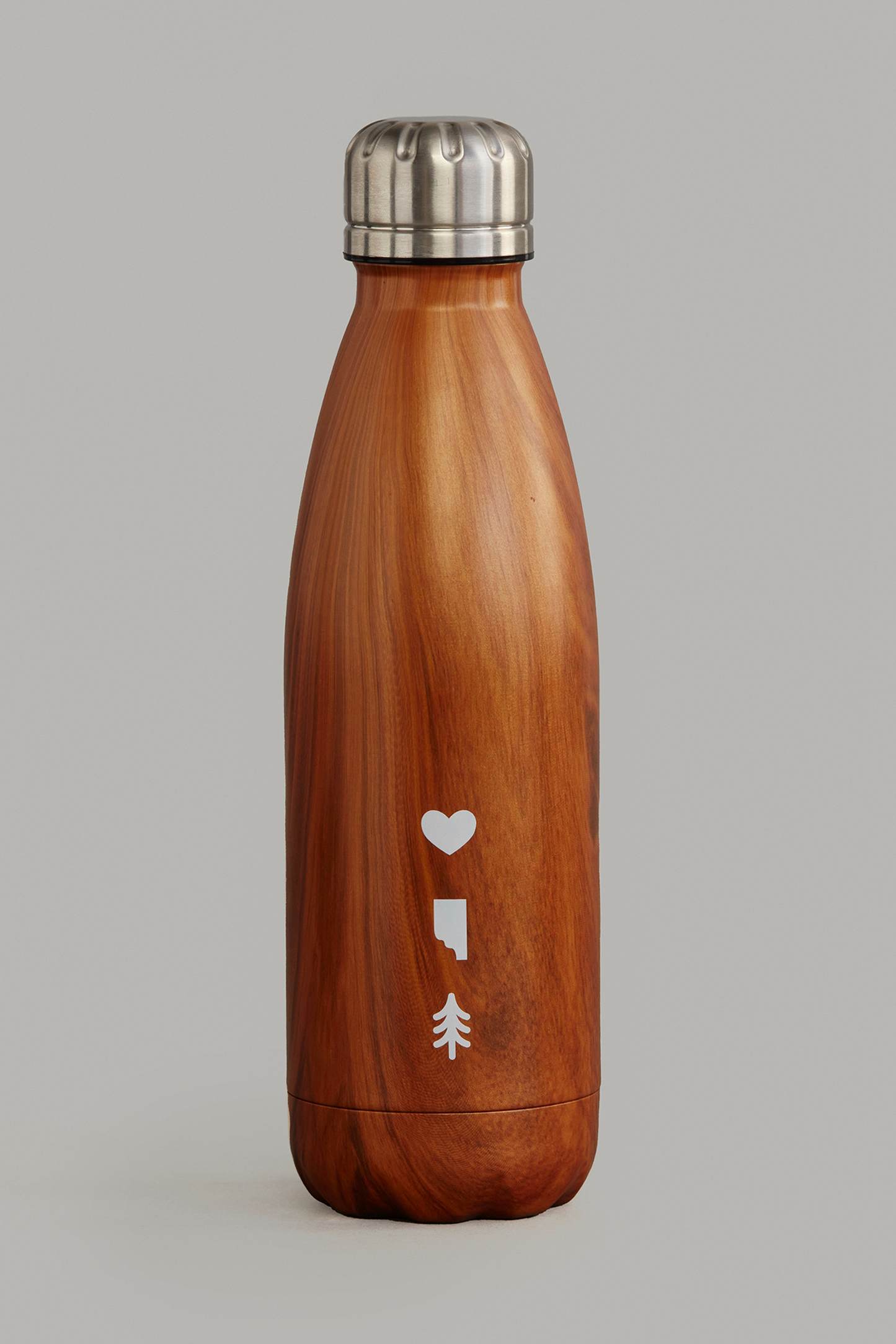 Wood Grain Reusable Water Bottle