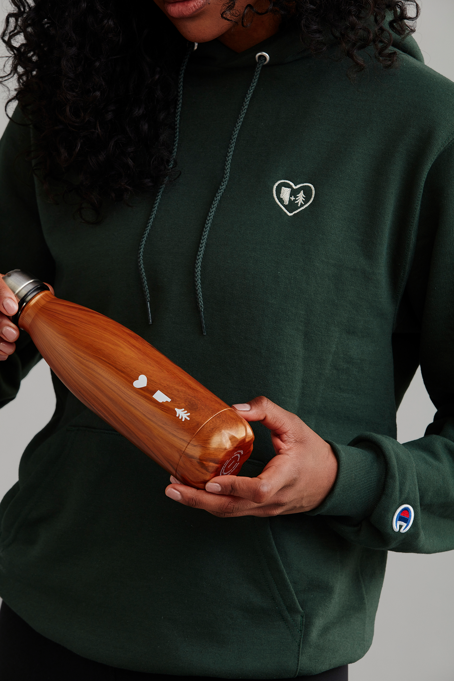 Wood Grain Reusable Water Bottle