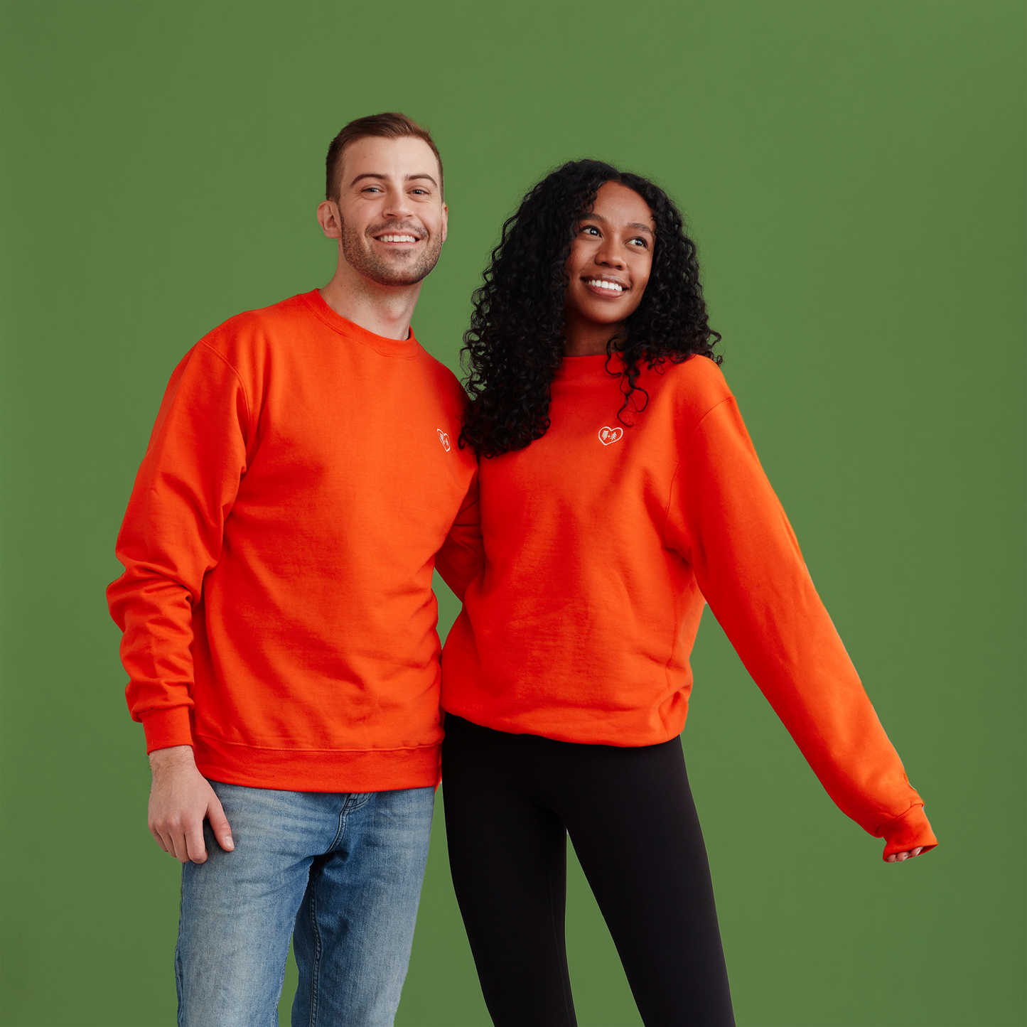 Orange Crewneck – Love AB Forests Logo