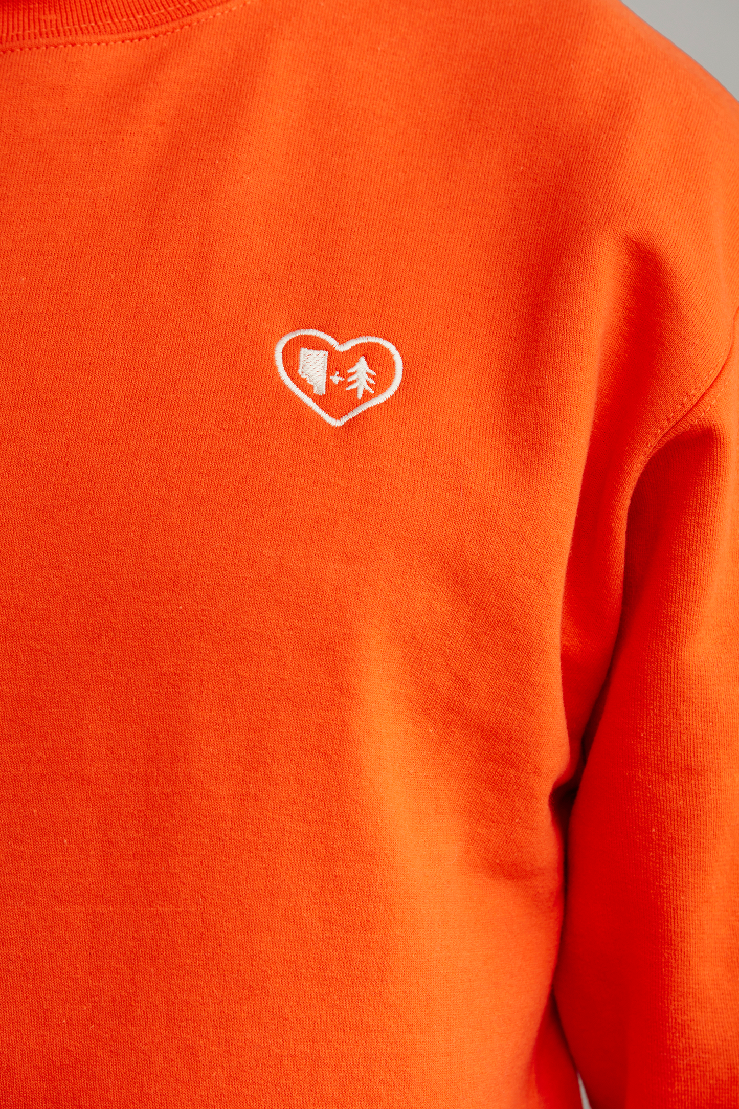 Orange Crewneck – Love AB Forests Logo