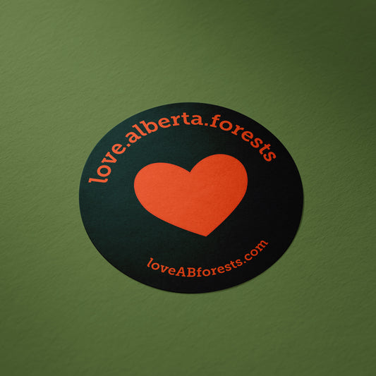 love.alberta.forests Heart Sticker
